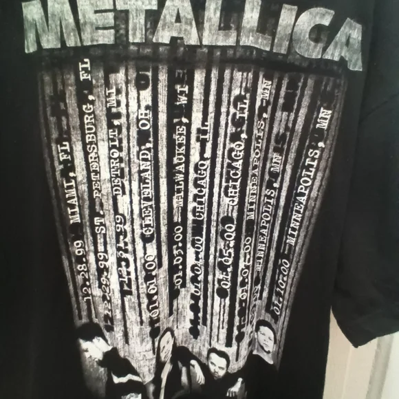 Vintage Metallica Band Black T Shirt - Picture 5 of 6